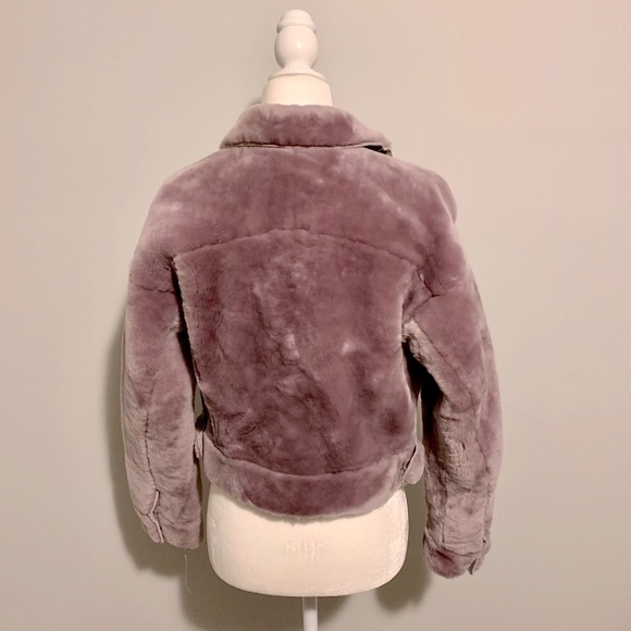 Purple rabbit hair and wool hair Teddy jacket. - Picture 7 of 7